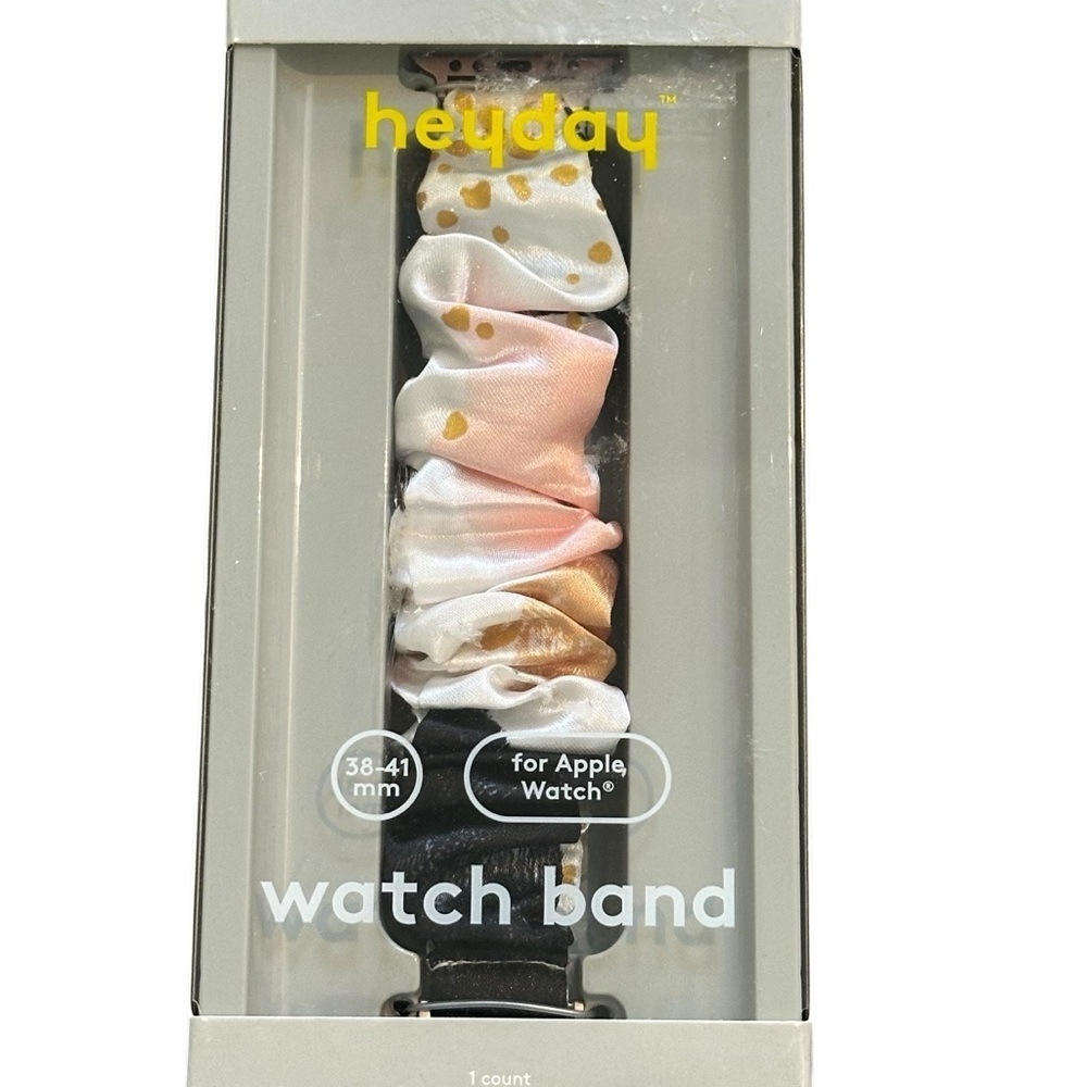 Heyday Scrunchie Apple Watch Band 38-41 mm Abstract Silky Fabric NIB